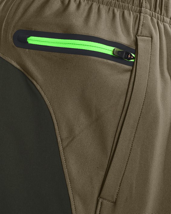 Men's UA Knit Woven Hybrid Shorts, Green, pdpMainDesktop image number 3